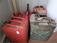 (5) Various Gas Cans