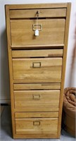 Wooden 4 Drawer Filing Cabinet