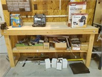 Wooden Work Bench With 4 1/2" Vise