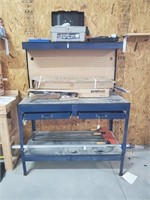 Metal Workbench With Contents