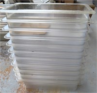 Eleven (11) 1/3 Size Plastic Food Storage