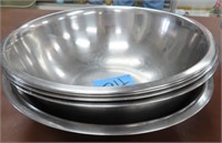 (5) Stainless Steel Mixing Bowls, Largest is 13"