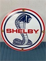 SHELBY PORCELAIN SIGN VINTAGE AUTO COLLECTIBLE