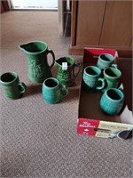 Early pottery pitchers & mugs