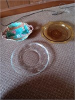 Handled serving tray, egg plate, etc.