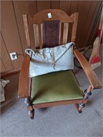 Antique wood rocking chair