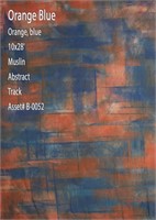 background muslin orange-blue 10x28
