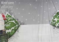 backdrop canvas winter scene 12x16