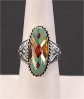 RELIOS- CAROLYN POLLACK STERLING & TURQUOISE RING
