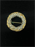 MIRIAM HASKELL CIRCLE Brooch Rare *damaged*