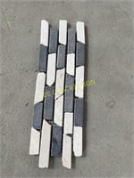 Mosaic Border Tile Black/White Brick