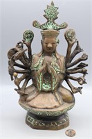 Tibetan "Many Arms" Brass Buddha/Bodhisattva