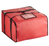 Large Insulated Pizza Delivery Bag Red Vinyl