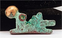 Pre-Columbian Copper Bird w/Ball