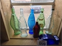 Fish bottles - tallest 14"