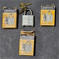 3 master locks in box 3 master locks in box