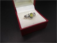 Sterling Silver Gemstone Ring Size 6