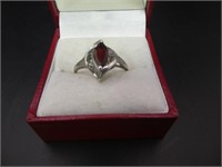 Sterling Silver Garnet Ring Size 8.5