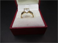 Gold Plated .925 Zirconia Ring Size 8