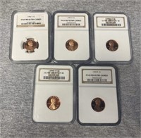 1986-1990 NGC Graded Lincoln Cents