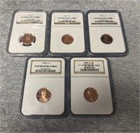 1995-1999 NGC Graded Lincoln Cents