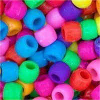 Bag of Plastic Beads - Various Sizes, shapes