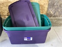 2 large totes with lids