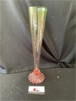 Pink and Green Glass Vase