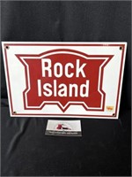Rock Island Porcelain sign