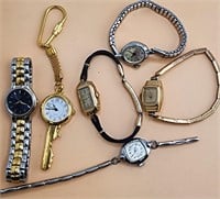 Lot Of 6 VTG & Antique Ladies Watches Timex & More