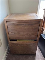 Oak 2 Drawer Filing Cabinet
