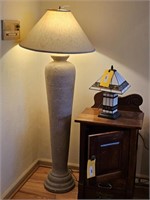 MODERN ART GLASS LAMP & STONE TYPE FLOOR LAMP