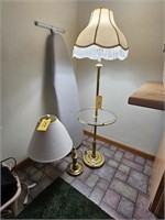FLOOR LAMP, TABLE LAMP & IRONING BOARD