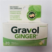 Ginger Gravol, 20 tablets, x2
