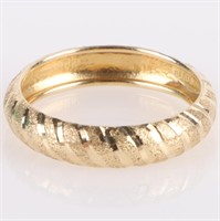 10K YELLOW GOLD STRIPED LADIES RING