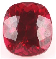 11.75CT CUSHION-CUT RED RUBY LOOSE GEMSTONE