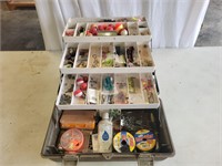 Tackle box with fishing supplies