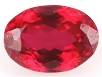 10.80CT OVAL CUT RUBY LOOSE GEMSTONE 20 X 16MM