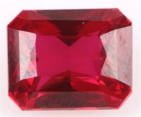 10.0CT EMERALD CUT RUBY LOOSE GEMSTONE 12.5 X 10MM