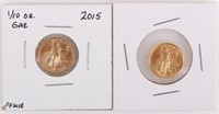 FINE GOLD 1/10OZ AMERICAN EAGLES TYPE 1