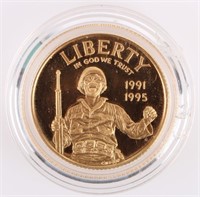.999 FINE GOLD 1995 LIBERTY 8.3G 5$ COIN