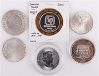 .999 FINE SILVER COLLECTIBLE COINS - LOT OF 6