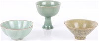 GREEN CELADON CHINESE PORCELAIN MINI BOWLS