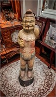 5'3" RARE PUNCH CIGAR STORE GIANT POLYCHROME GNOME