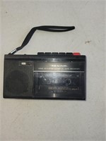 Voice actuated cassette tape recorder