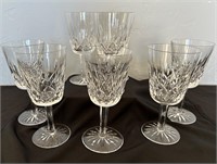 8 Lismore Water Goblets by Waterford