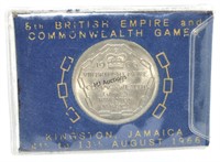 Brit Empire Games Jamaica 5 Shilling Coin 1966