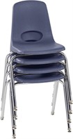 Stack Chair  Steel Legs - Navy (4-Pack)