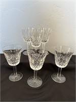 6 Lismore Claret Wine Glasses by Waterford