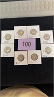 Lot of 8 Quarters 1964